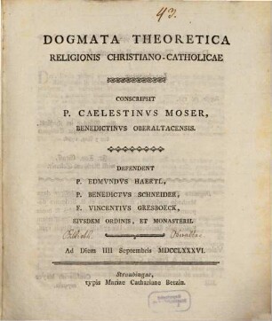 Dogmata theoretica religionis christiano-catholicae