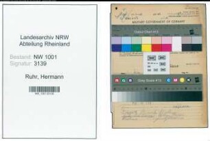 Entnazifizierung Hermann Ruhr, geb. 24.04.1902 (Dreher)