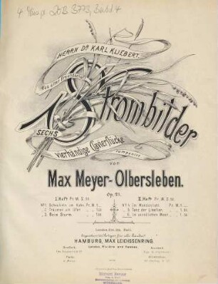 Strombilder : sechs vierhändige Clavierstücke ; op. 21, 6. Im unendlichen Meer