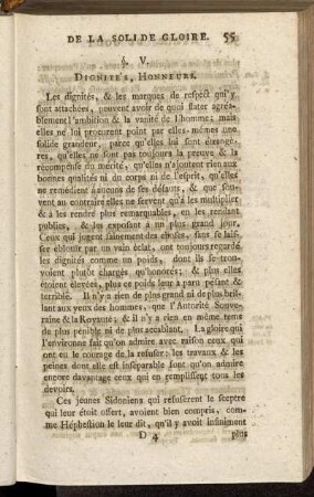 §. V. Dignités, Honneurs.