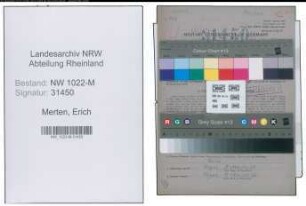 Entnazifizierung Erich Merten , geb. 04.07.1909 (Bahnbeamter)