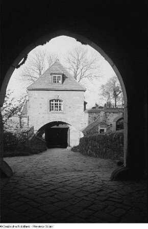 Burgtor der Klengelsburg der Burg Stolpen