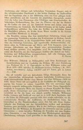 367-368 [Rezension] Willmann, Otto, Didaktik als Bildungslehre