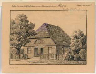 Gesellschaftshaus einer Kriegsinvalidenkolonie Monatskonkurrenz Januar 1917: Perspektivische Ansicht
