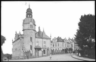 Oederan. Bahnhofstraße und Postamt