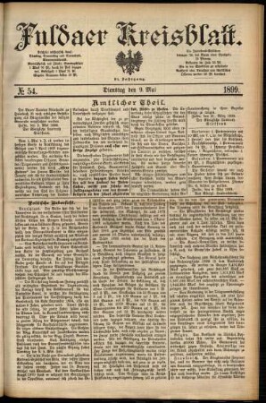 Ausgabe vom Dienstag, den 09. Mai 1899.