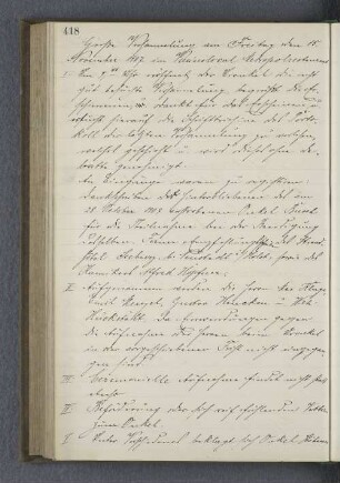 Große Versammlung am Freitag den 15. November 1907.
