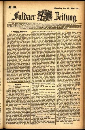 Ausgabe vom Sonntag, den 15. Mai 1881.