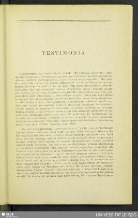 Testimonia