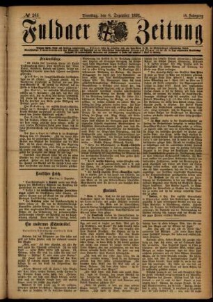 Ausgabe vom Dienstag, den 08. Dezember 1891.