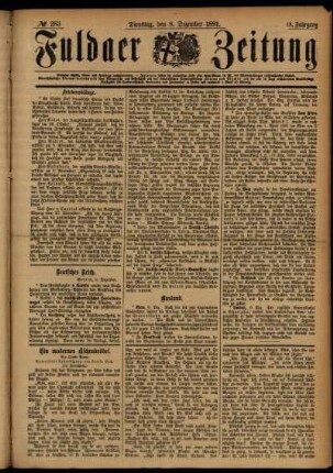 Ausgabe vom Dienstag, den 08. Dezember 1891.