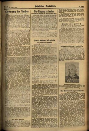 Zweite Ausgabe vom Mittwoch, den 06. Februar 1935.