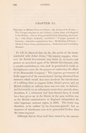 Chapter XI. Objections to Military Force at Acheen. ...