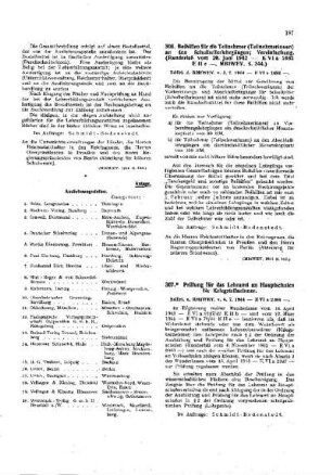 Prüfung für das Lehramt an Hauptschulen für Kriegsteilnehmer : [Amtliche Erlasse] ; [Amtlicher Teil]