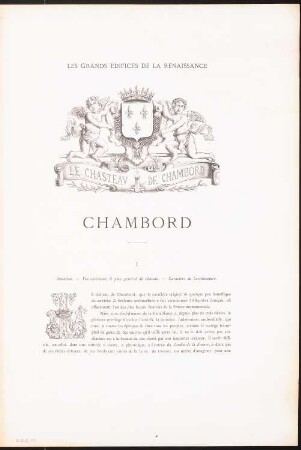 Chateau de Chambord: Erläuterungstext, Situation
