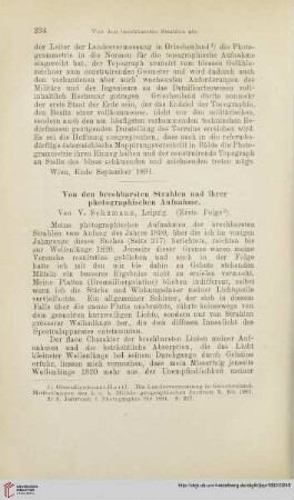 Von den brechbarsten Strahlen und ihrer photographischen Aufnahme