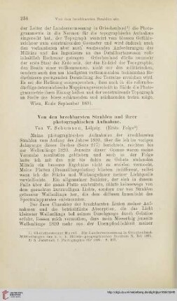 Von den brechbarsten Strahlen und ihrer photographischen Aufnahme