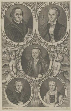 Gruppenbildnis des Martin Luther, der Catharina von Bore, der Magdalena, des Johann Luther und der Margaretha