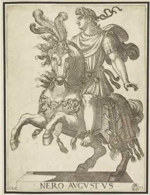 Nero (Blatt 6, aus der Serie der Reiterbildnisse der ersten zwölf römischen Kaiser)