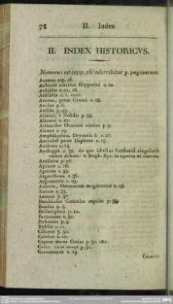 II. Index Historicus