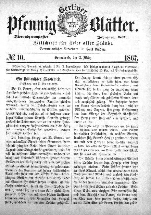 No. 10, Sonnabend, den 2. März