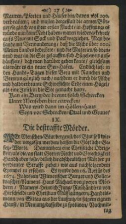 IX. Die bestraffte Mörder.