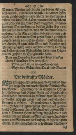 IX. Die bestraffte Mörder.