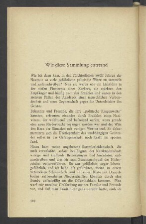 Wie diese Sammlung entstand