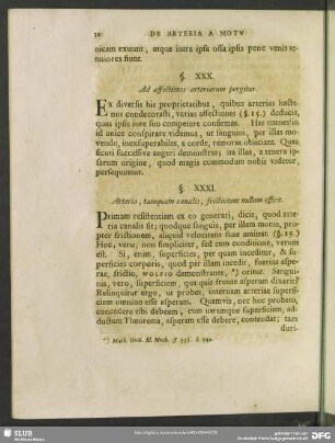 §. XXX. Ad affectiones arteriarum pergitur