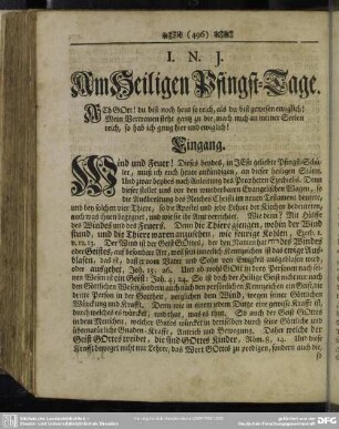 Am Heiligen Pfingst-Tage