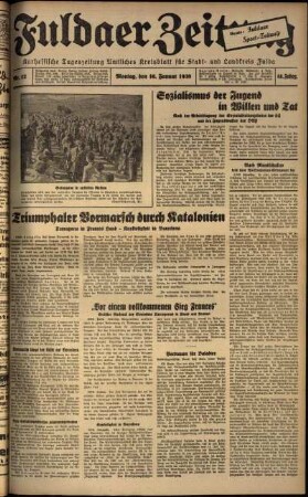 Ausgabe vom Montag, den 16. Januar 1939.