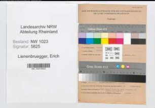Entnazifizierung Erich Lienenbruegger , geb. 04.11.1901 (Regierungsrat)