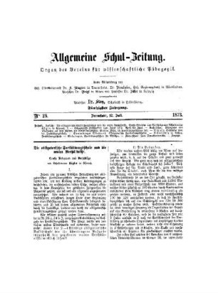 Die obligatorische Fortbildungsschule und die realen Verhältnisse