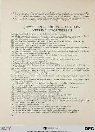 Juweelen – bijoux – paarlen vitrine voorwerpen (Nr. 740-815)