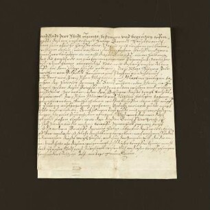 1588 Jan. 06. Hausrentenverschreibung in Haus auf der Altstadt bei altem Fluß an St. Loyen.