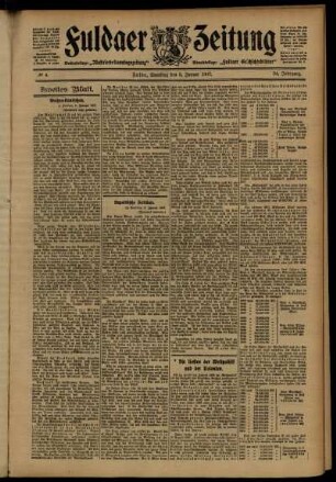 Zweite Ausgabe vom Samstag, den 05. Januar 1907.