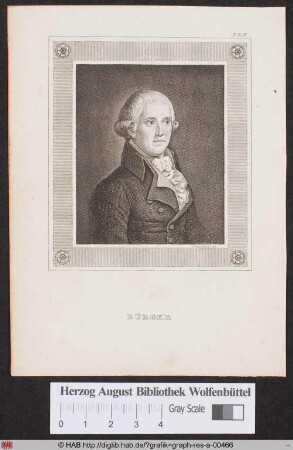 Porträt des Gottfried August Bürger