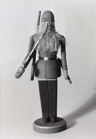 Räuchermann Karl Stülpner : Schanz, Max. Räuchermann "Karl Stülpner". Holz, gedreht, bemalt. Erzgebirge, 1900/1930. Seiffen: Erzgebirgisches Spielzeugmuseum