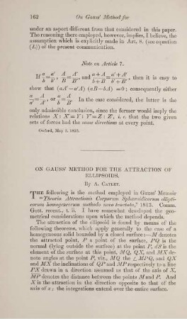 On Gauss' method for the attraction of ellipsoids.