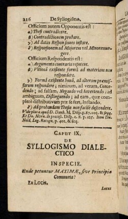 216-236, Caput IX: De Syllogismo Dialectico