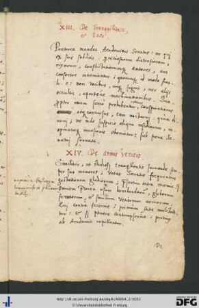 [fol. 13] De armis vetitis