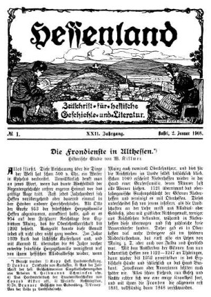 No. 1, 2. Januar 1908