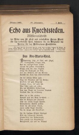 Oktober 1902. 1. Heft