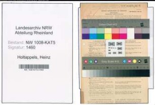 Entnazifizierung Heinz Holtappels , geb. 28.11.1919 (Kaufmann)