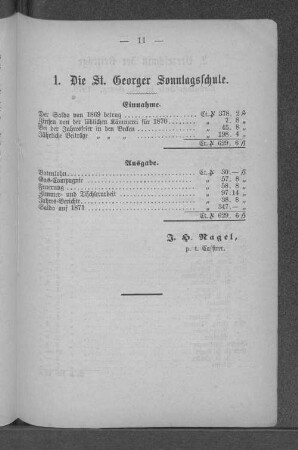 1. Die St. Georger Sonntagsschule.