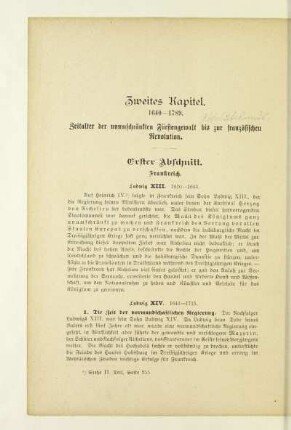 Zweites Kapitel. 1640-1789, Zeitalter der unumschränkten Fürstengewalt bis zur französischen Revolution