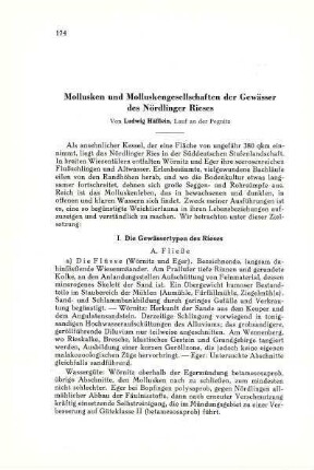 Mollusken und Molluskengesellschaften der Gewässer des Nördlinger Rieses