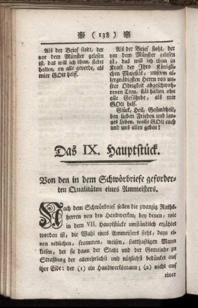 Das IX. Hauptstück.
