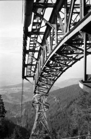 Schauinslandbahn: Eisenkonstruktion der Bergstation