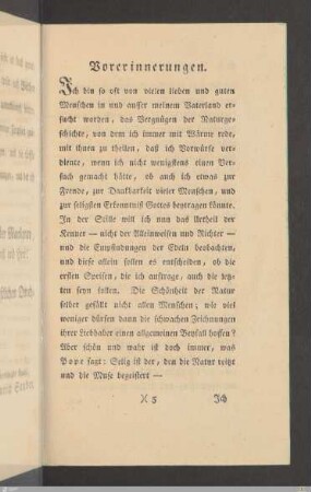 Vorerinnerungen.